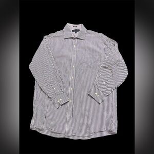 2 for $25 Tommy Hilfiger button down casual/dress shirt purple white size large